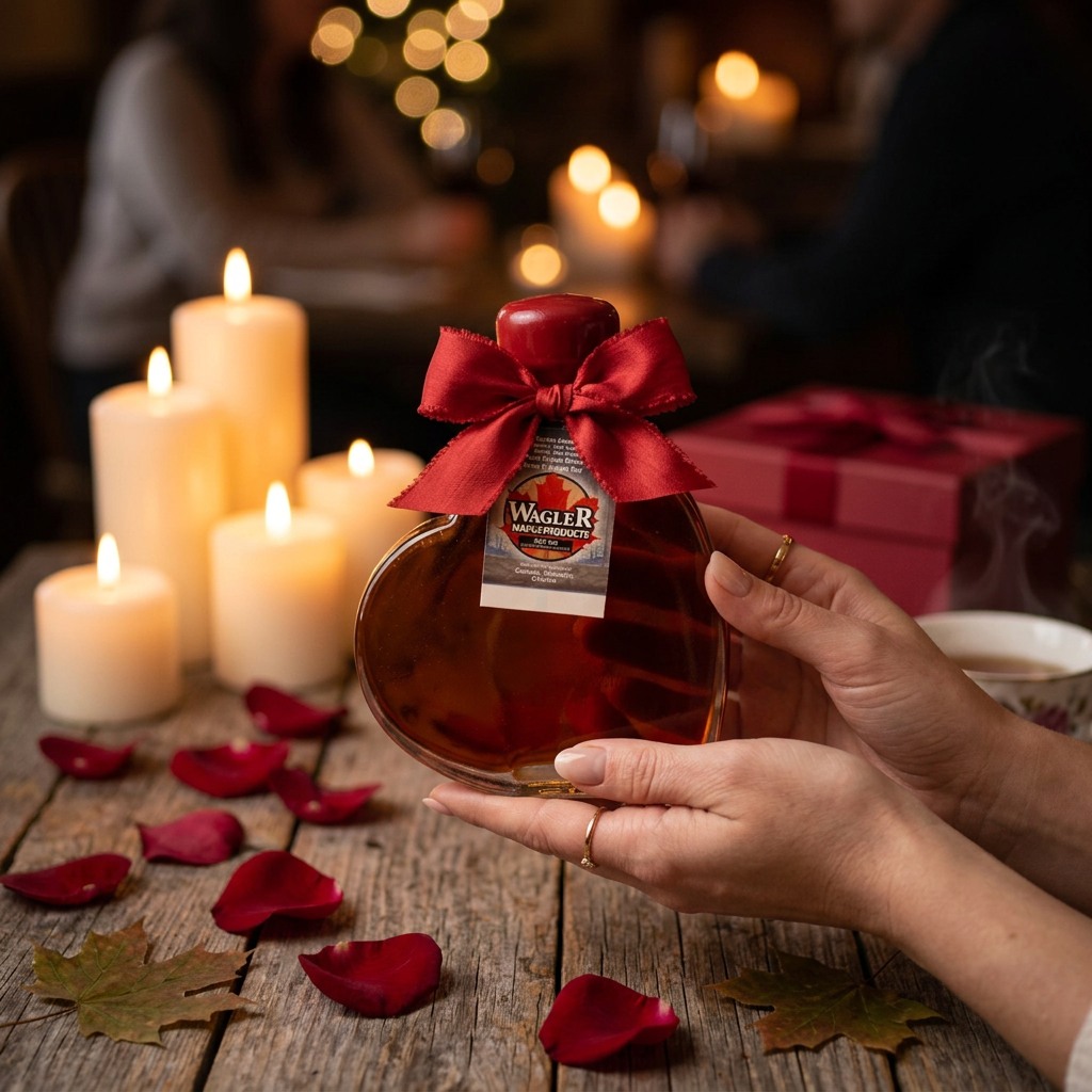 Heart-Shaped Bottle - Pure Canadian Maple Syrup from Ontario