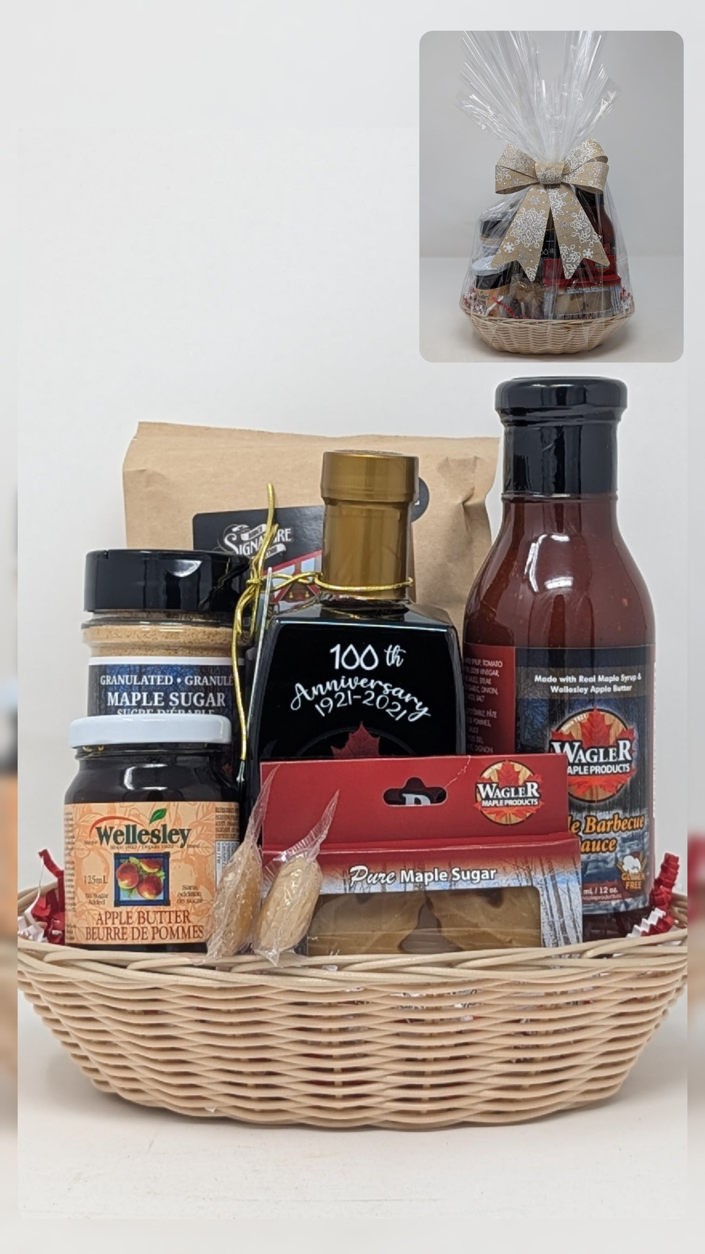 Wagler Maple Products Holiday Gift Baskets - 100% pure maple syrup and local products