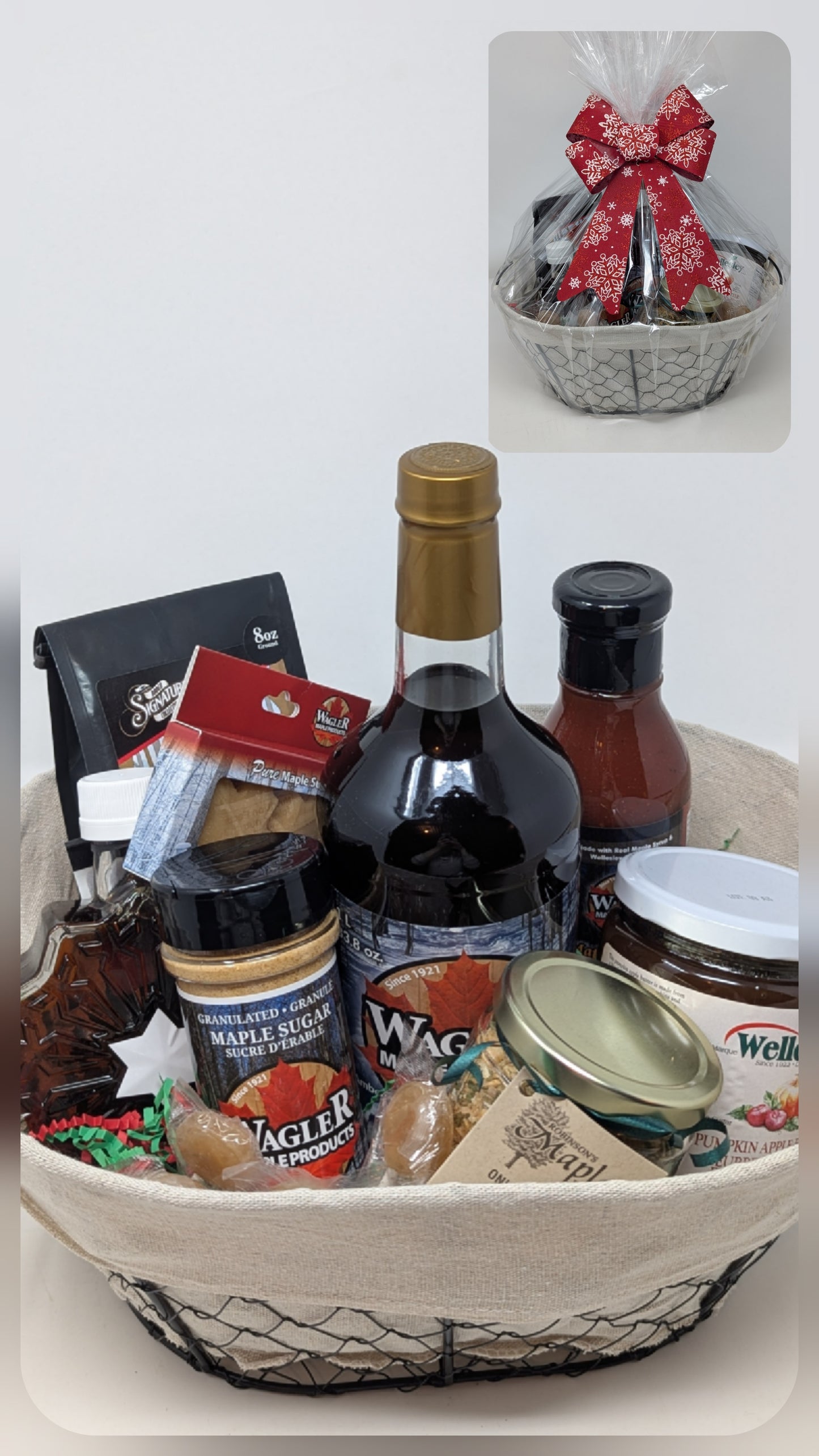 Wagler Maple Products Holiday Gift Baskets - 100% pure maple syrup and local products