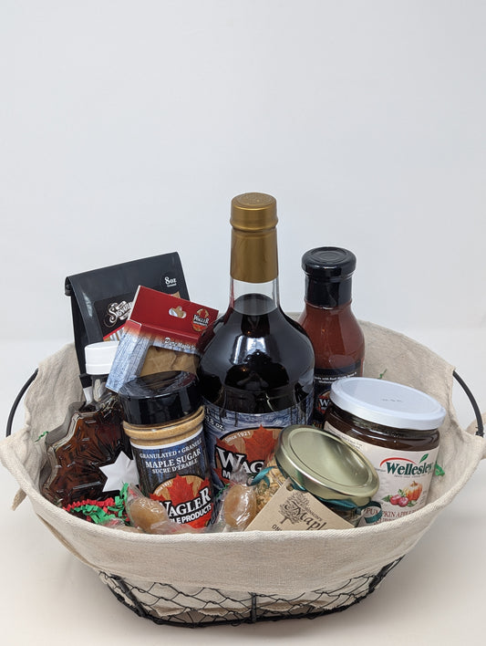 Wagler Maple Products Holiday Gift Baskets - 100% pure maple syrup and local products