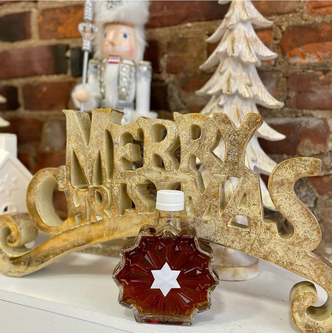 Snowflake 100% Pure Ontario Maple Syrup Holiday Gift - 250ml glass bottle